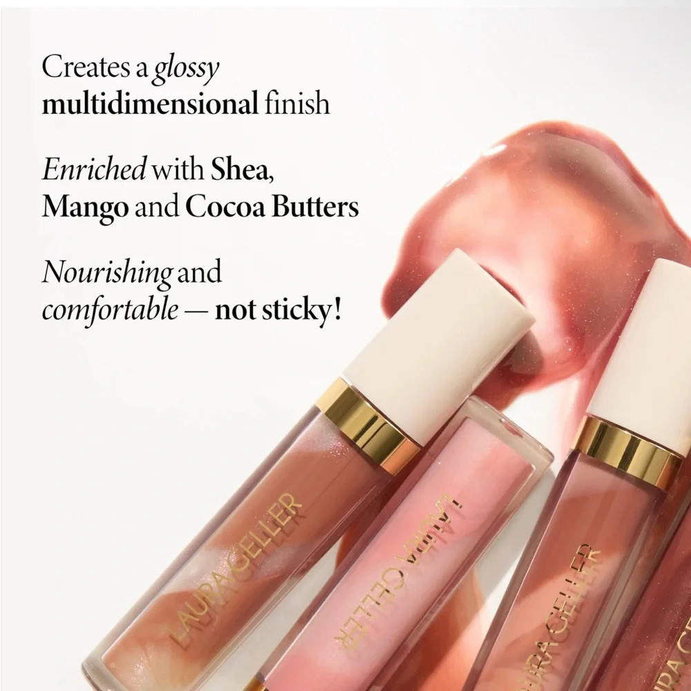 BNIB Laura Geller Italian Marble Glassy Lip Tint - Rosé Spritz - Picture 3 of 5